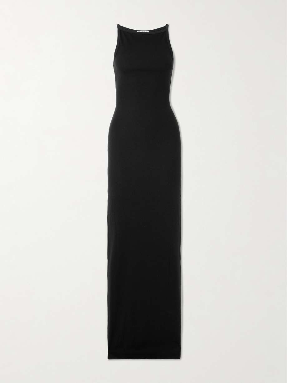 iris ribbed stretch-cotton and modal-blend jersey maxi dress