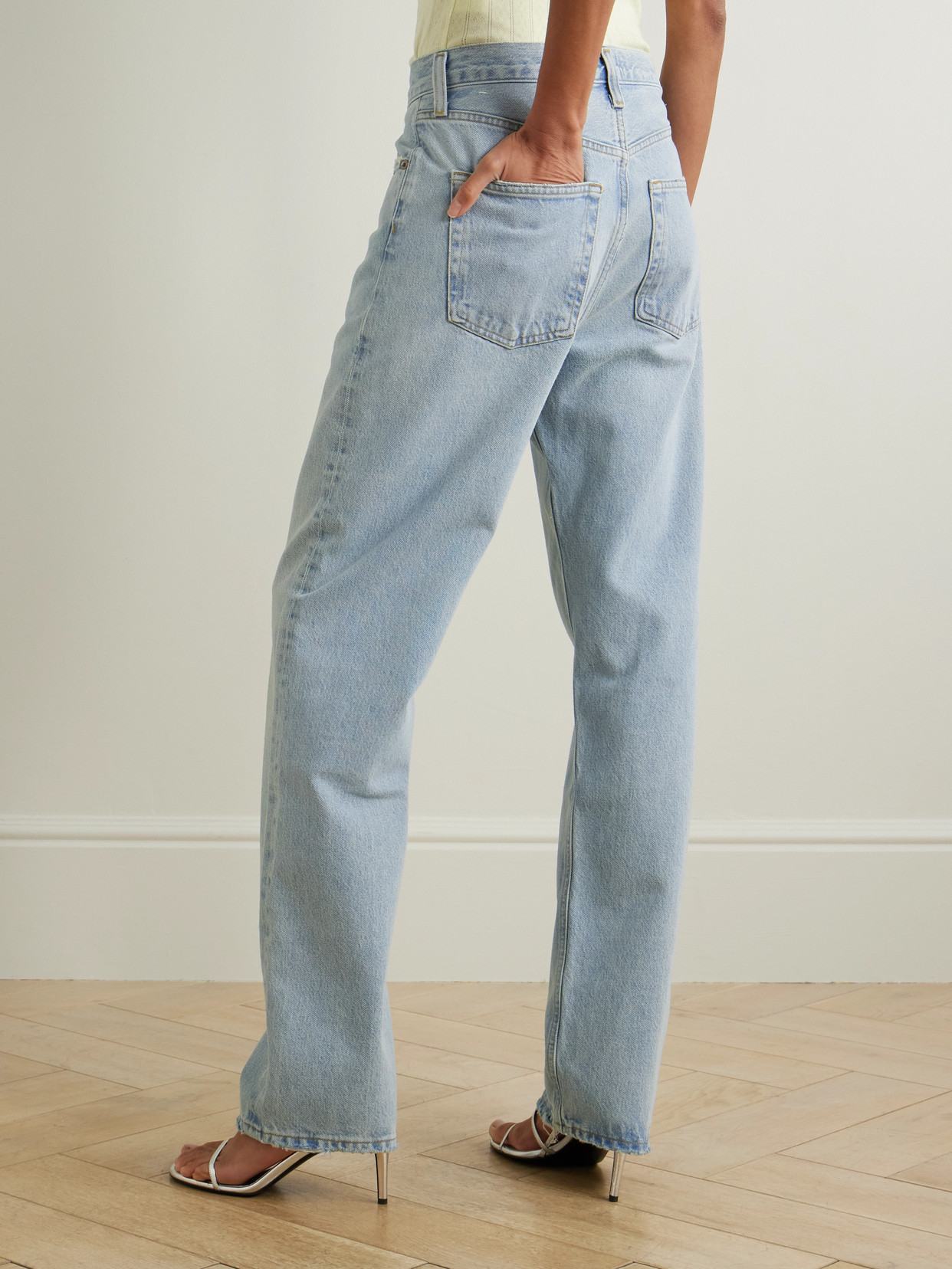 Agolde Kelly Rigid High-rise Straight-leg Jeans In Light Wash
