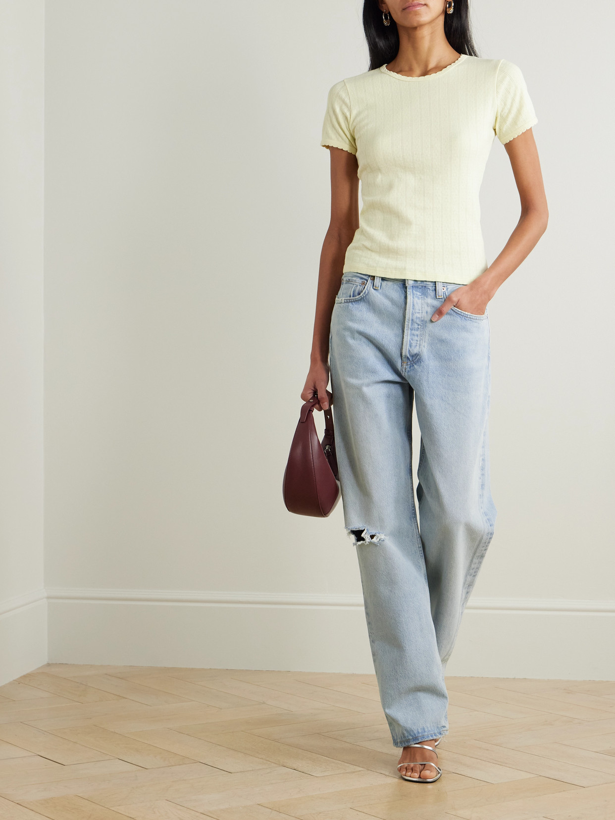 Agolde Kelly Rigid High-rise Straight-leg Jeans In Light Wash