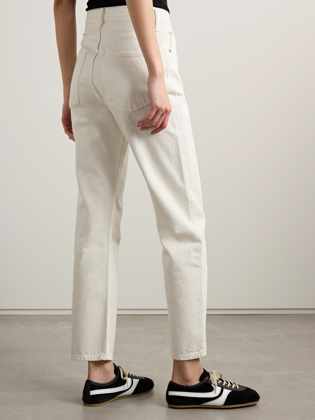 Agolde 90s Crop Mid Rise Loose Straight Jean In Element In White