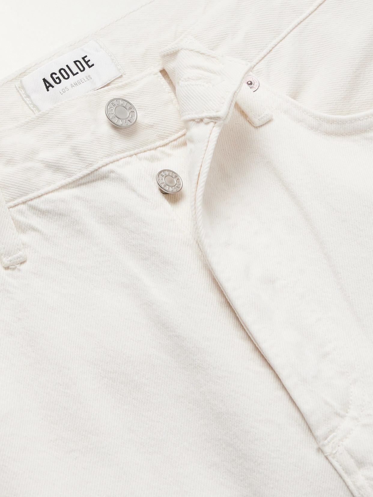Agolde 90s Crop Mid Rise Loose Straight Jean In Element In White