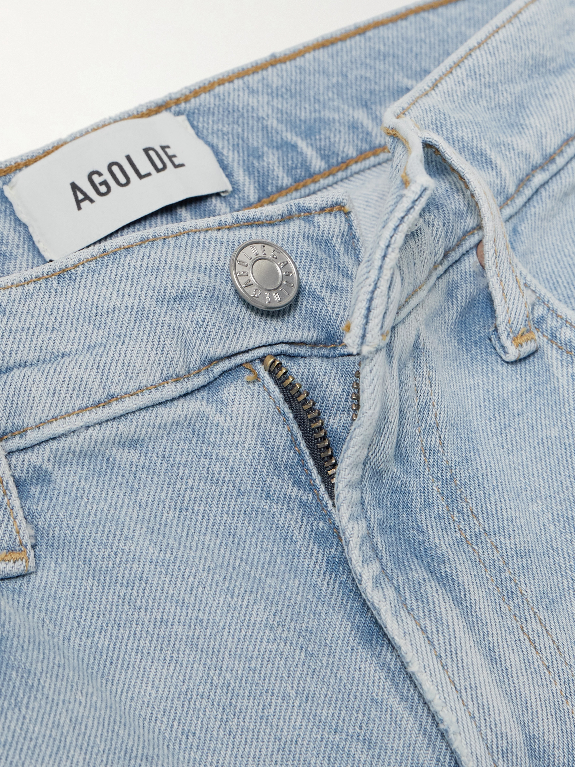 Agolde Ren frayed high-rise wide-leg jeans thumbnail