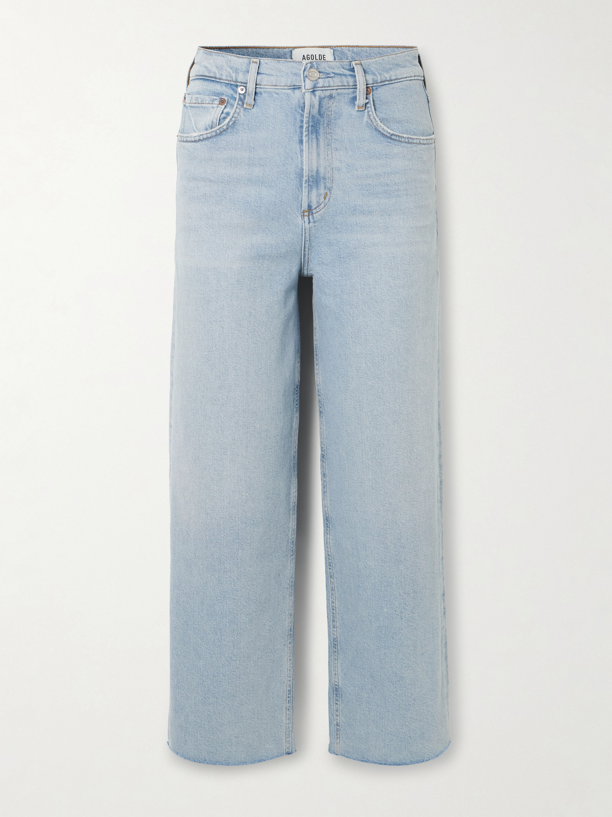 Agolde Ren frayed high-rise wide-leg jeans thumbnail