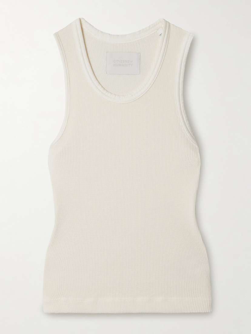 Citizens of Humanity Inez Waffle-knit Cotton Tank