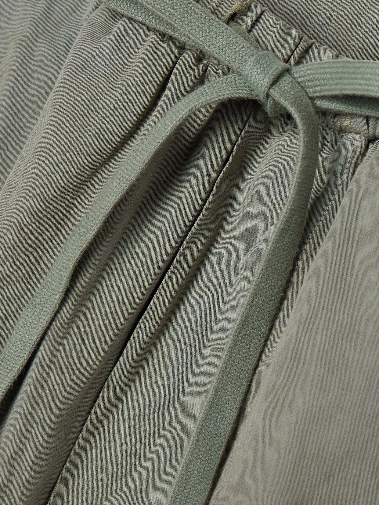 Citizens Of Humanity Aurora Cotton And Linen-blend Wide-leg Pants In Green
