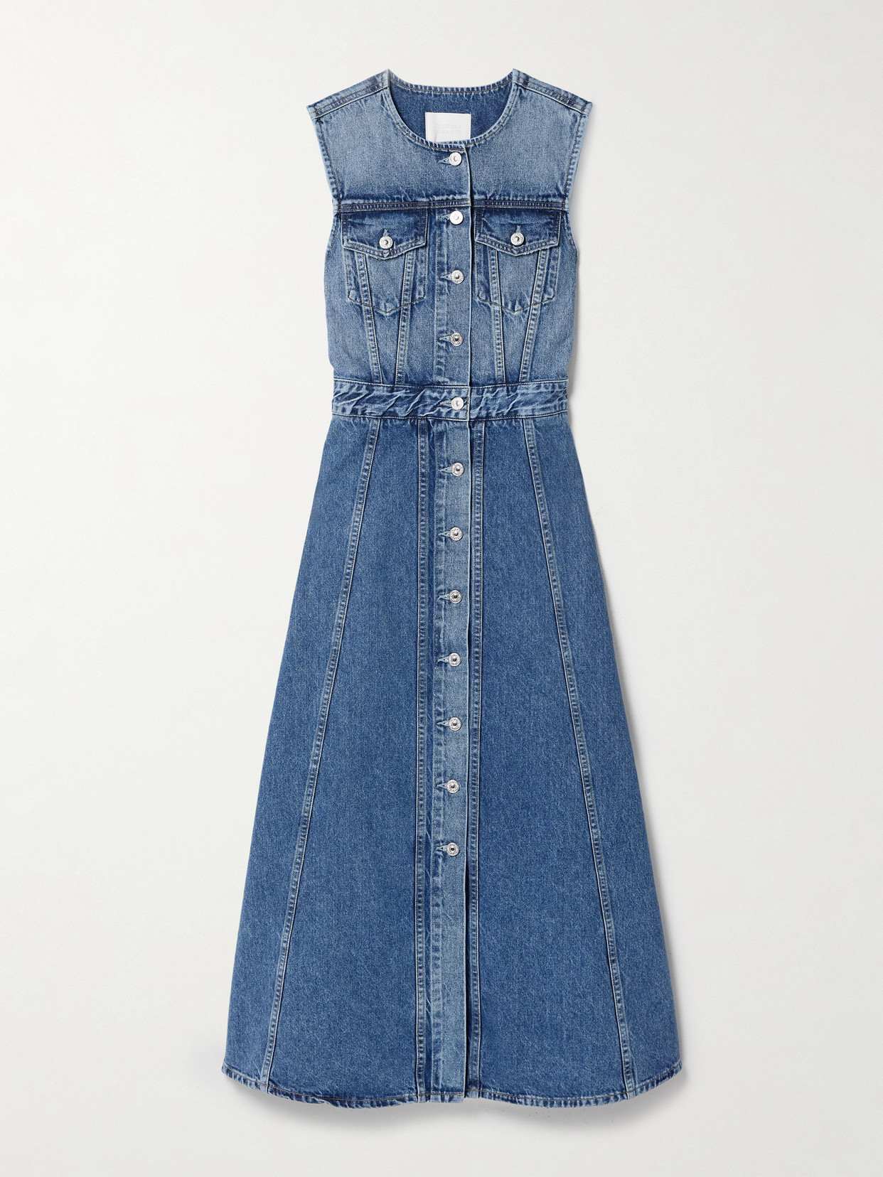 Citizens Of Humanity Idalene Organic Denim Midi Shirt Dress In Blue