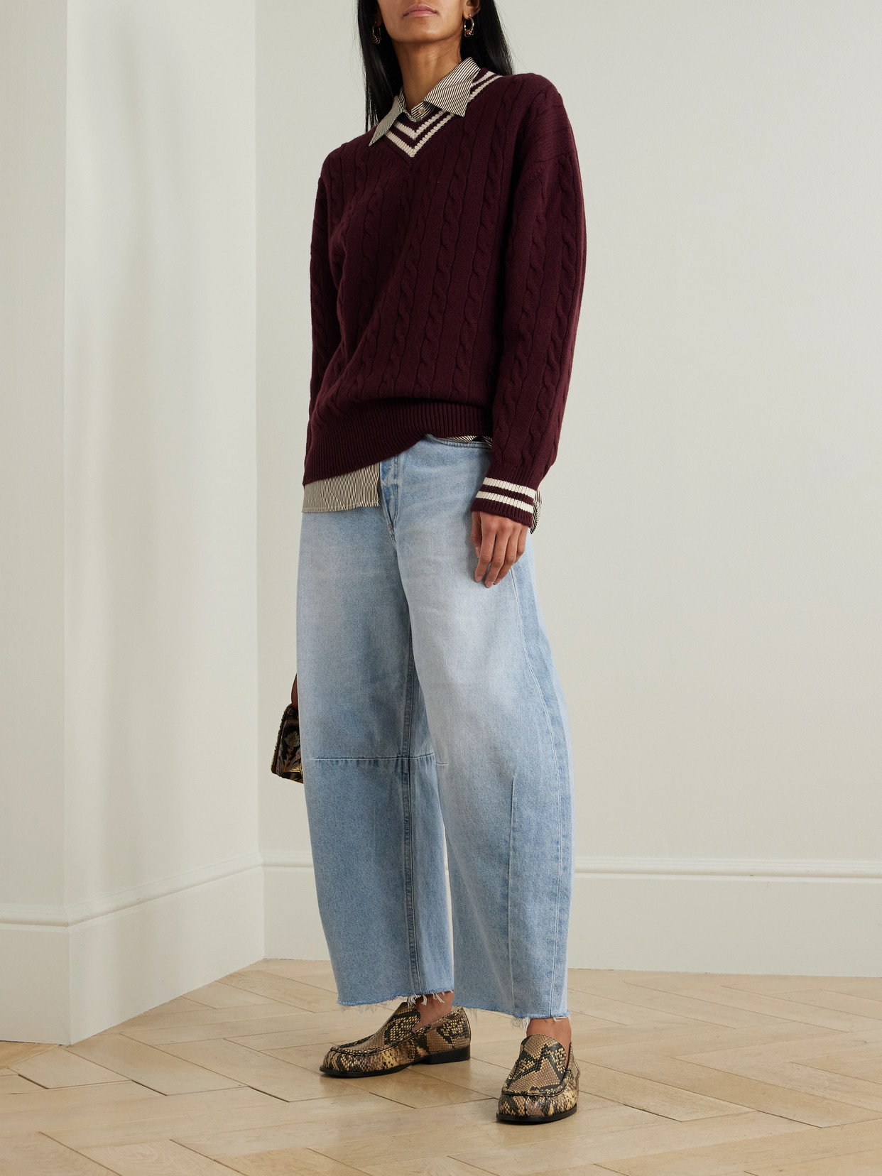Citizen Of Humanity Horseshoe Frayed High-rise Wide-leg Jeans In Blue