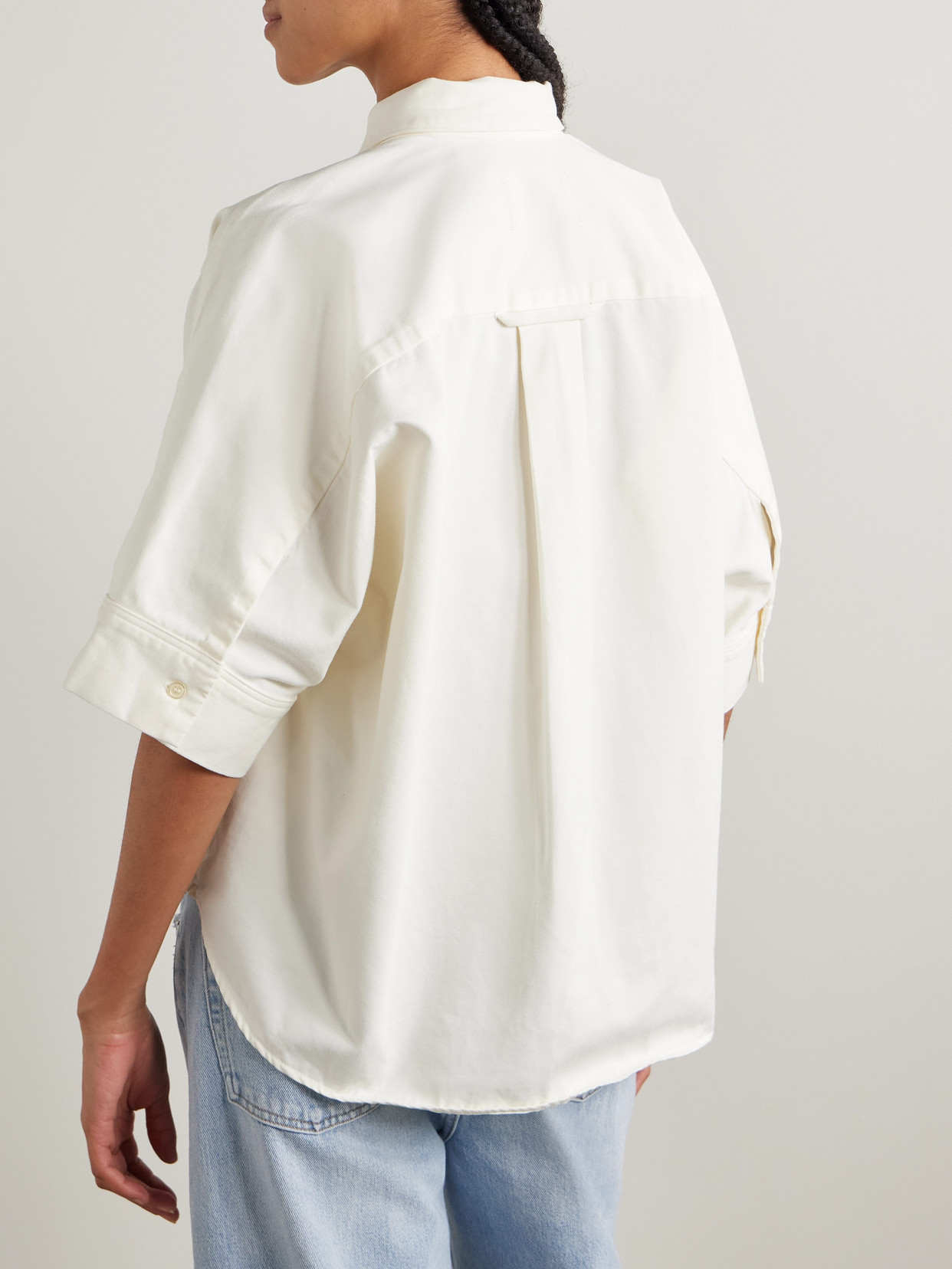 Citizen Of Humanity Claire Origami Cotton Shirt In Ivory