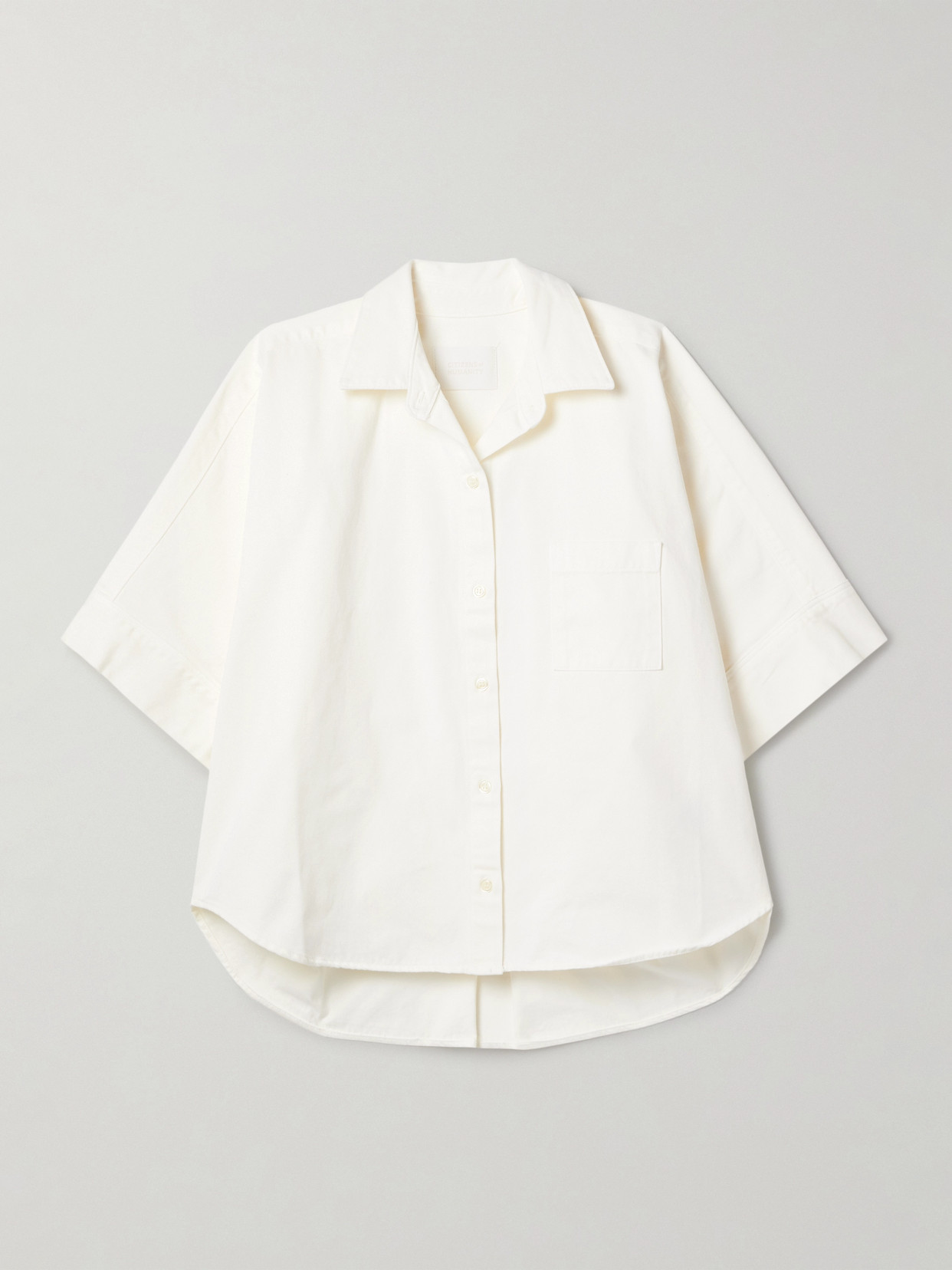 Citizens Of Humanity Claire Origami Cotton Shirt In Ivory