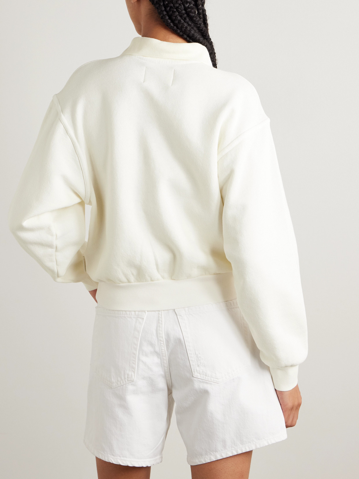 Citizens Of Humanity Remi Cotton-blend Jersey Sweatshirt In White