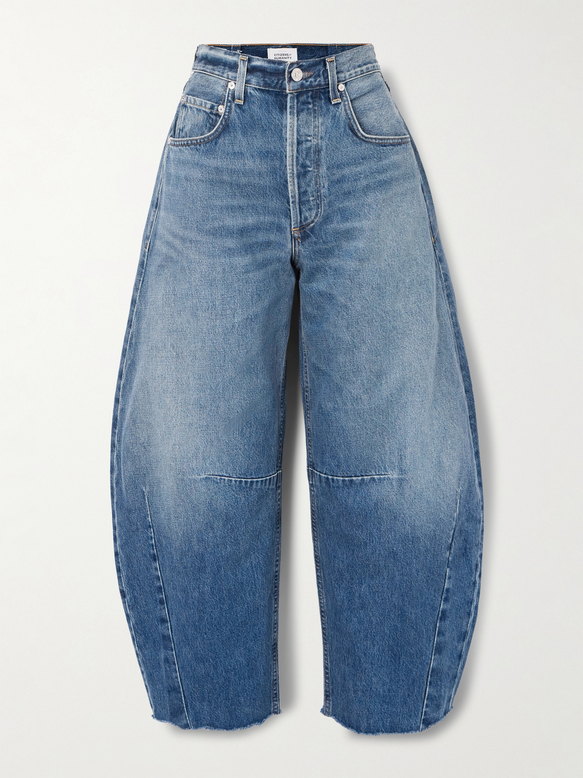 Citizens Of Humanity Horseshoe frayed high-rise barrel-leg jeans thumbnail