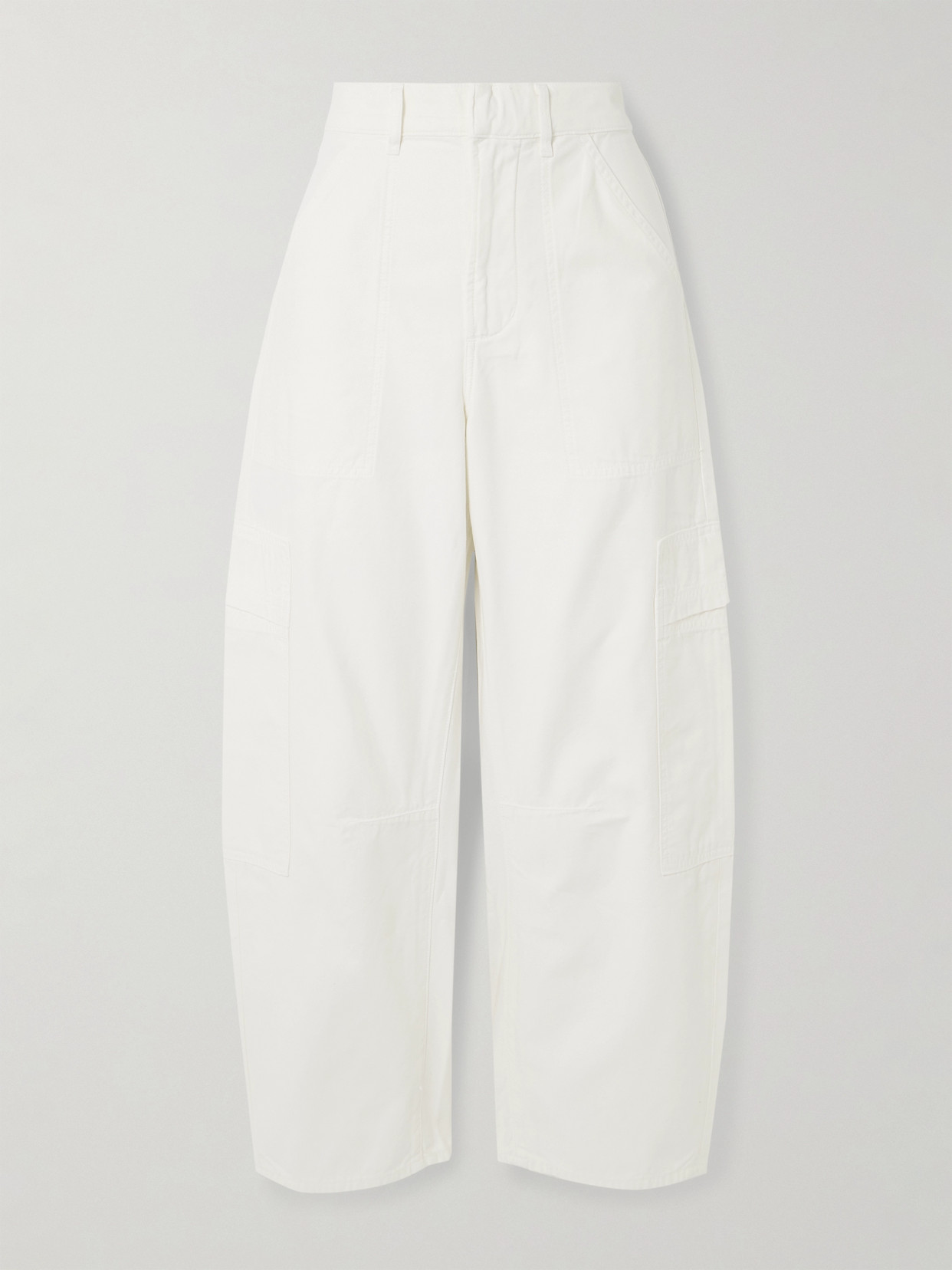 Citizen Of Humanity Citizens Of Humanity Marcelle Low Rise Barrel Cargo Pants In Cream