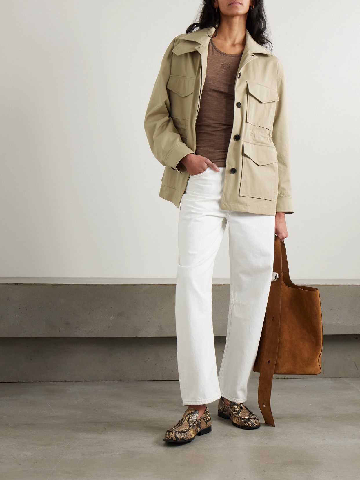 Citizens Of Humanity Paretti Cotton-blend Twill Jacket In Neutrals