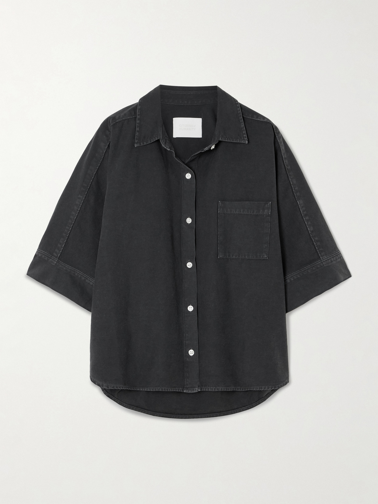 Citizen Of Humanity Black Claire Origami Shirt In Black