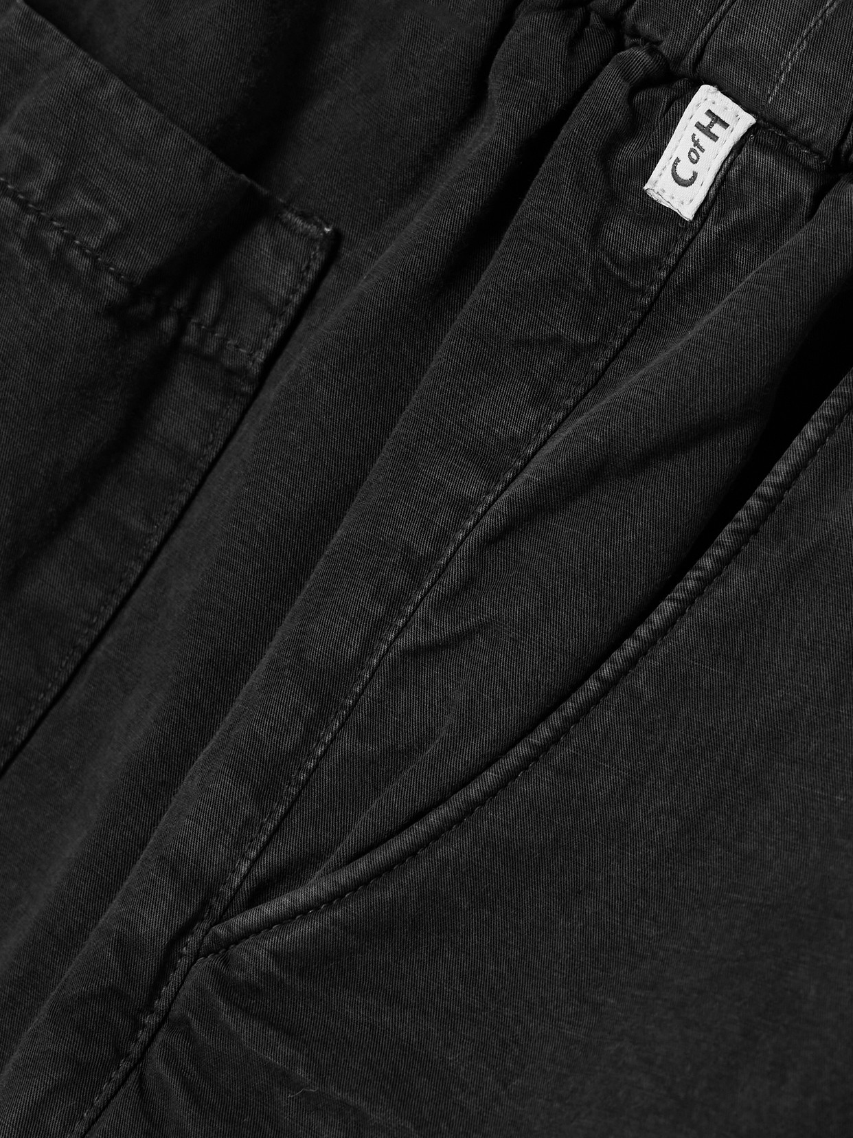 Citizen Of Humanity Aurora Cotton And Linen-blend Wide-leg Pants In Black