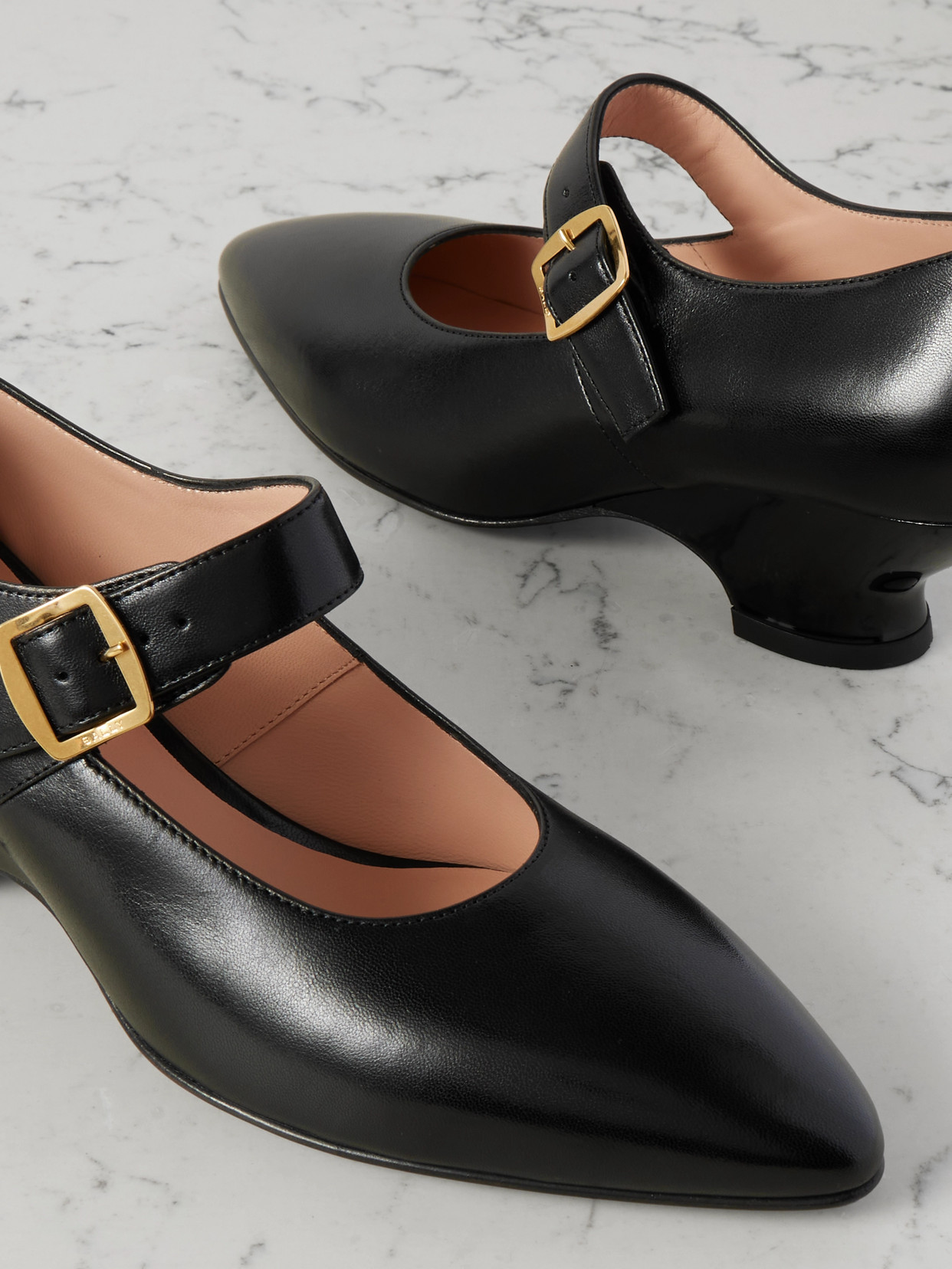 BALLY GLENDY LEATHER MARY JANE PUMPS