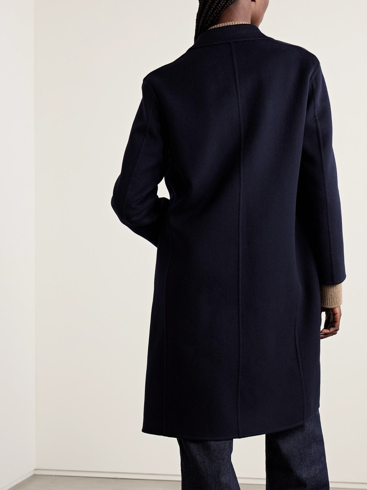 The Row Fedra Coat In Blue