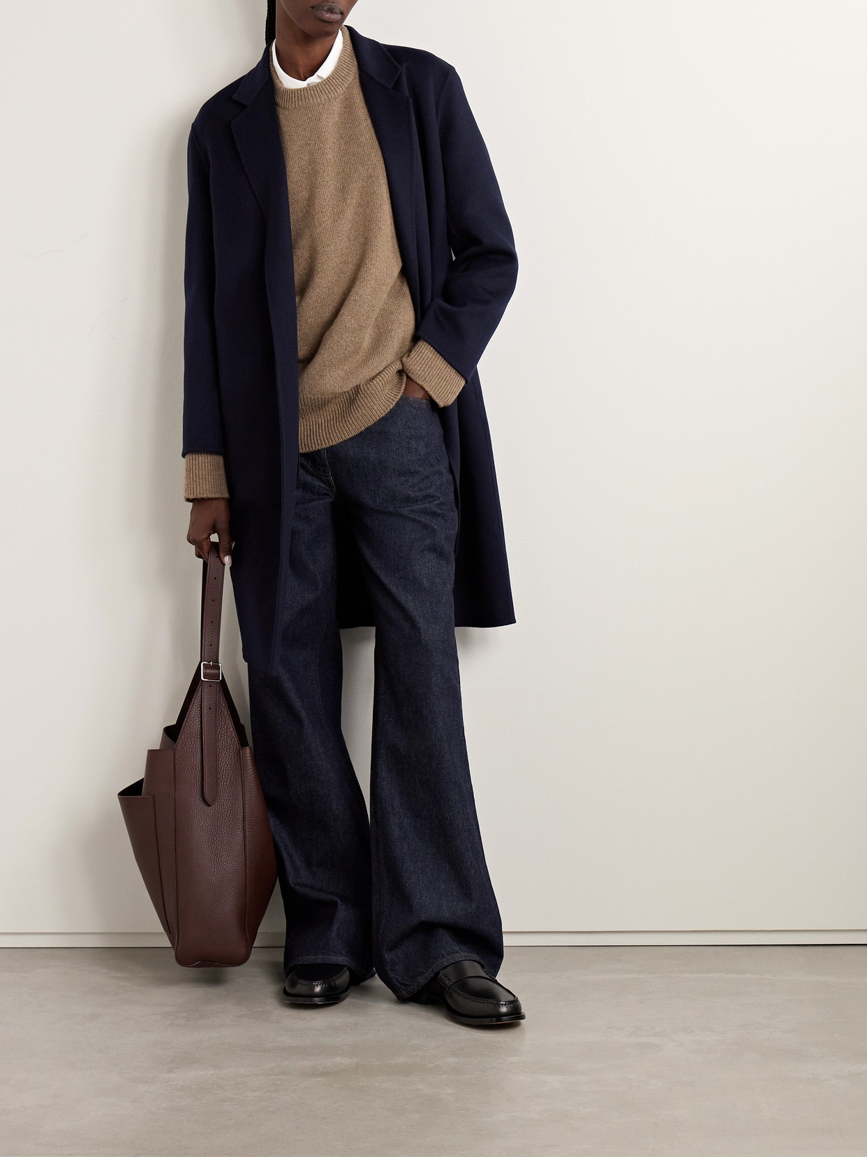 The Row Fedra Coat In Blue