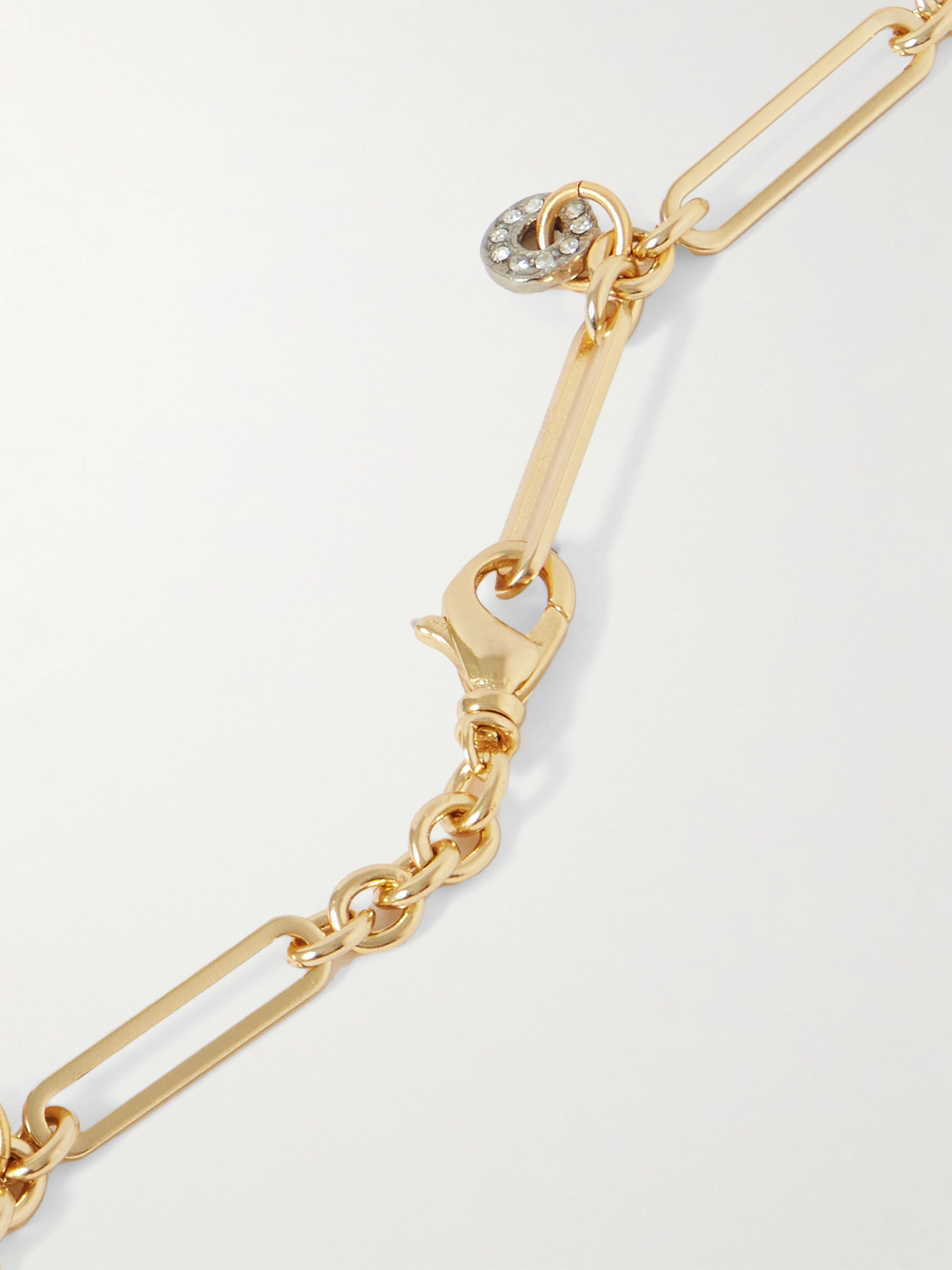 Shop Maison Mayle La Ronde Gold-plated And Silver-tone Crystal Necklace
