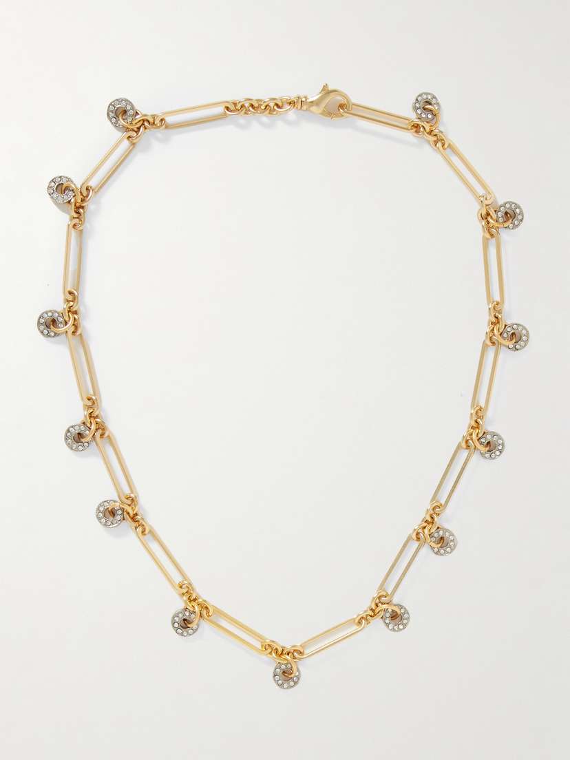 MAISON MAYLE La Ronde Gold-plated And Silver-tone Crystal Necklace