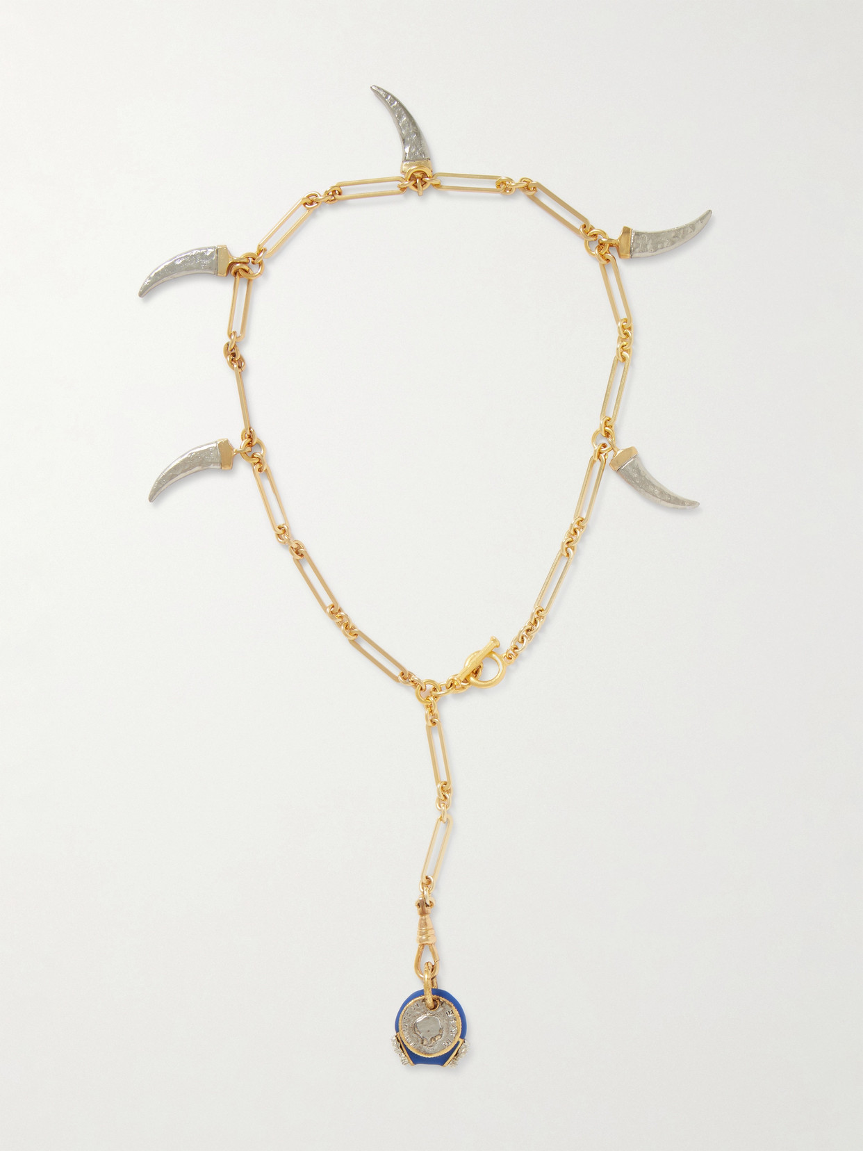 MAISON MAYLE - Pamplonne Gold-plated, Silver-tone, Crystal And Enamel Necklace - One size