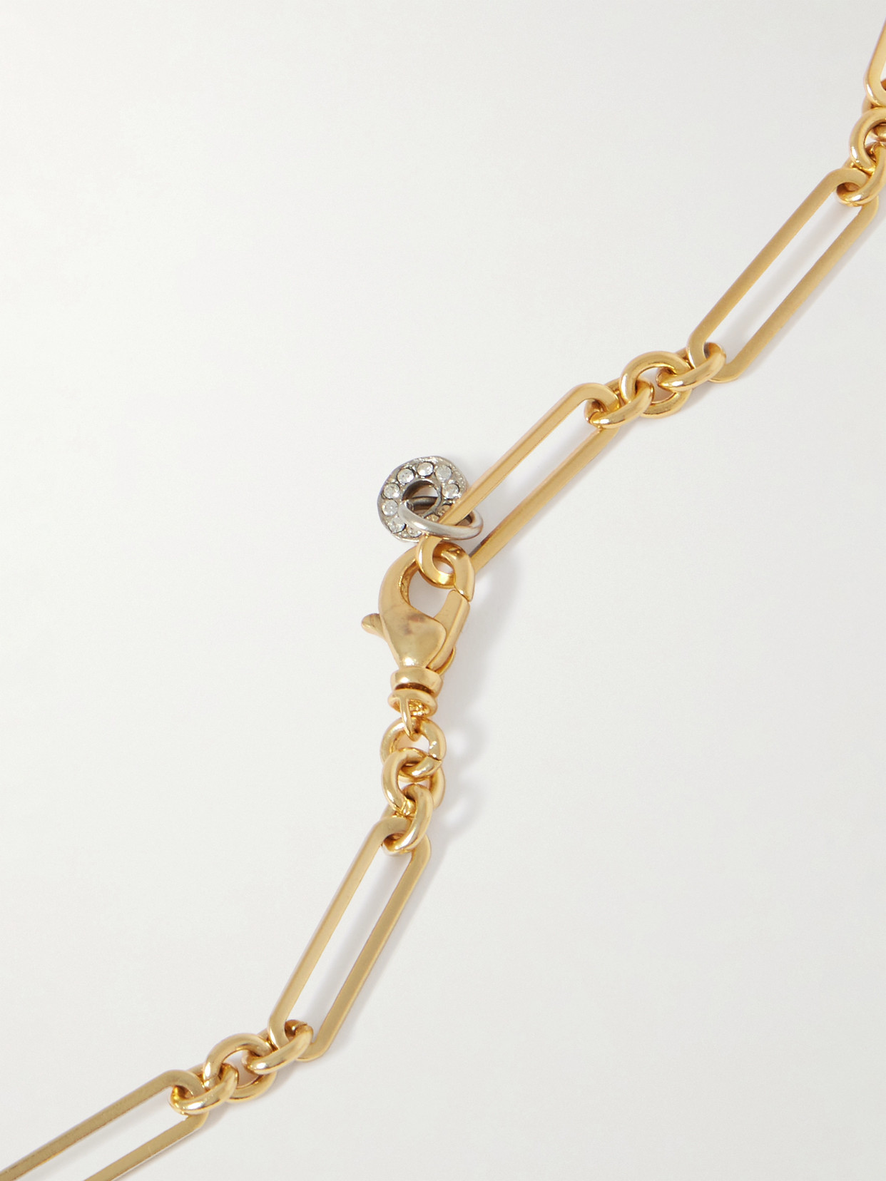 Maison Mayle Trinity Reine Gold-plated, Crystal And Enamel Necklace In Gold