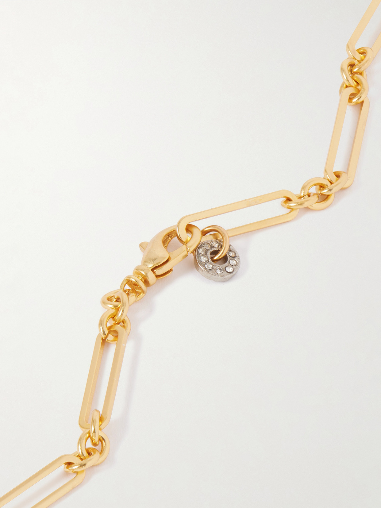 MAISON MAYLE LONG LINKS GOLD-PLATED CRYSTAL NECKLACE