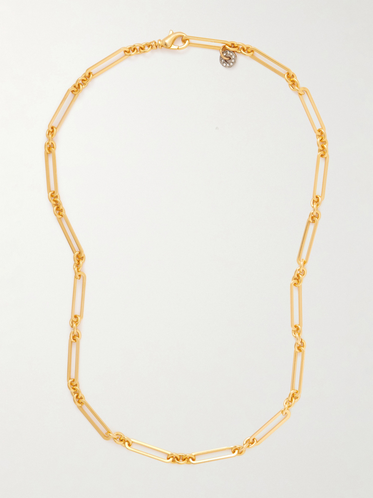 Maison Mayle Long Links Gold-plated Crystal Necklace