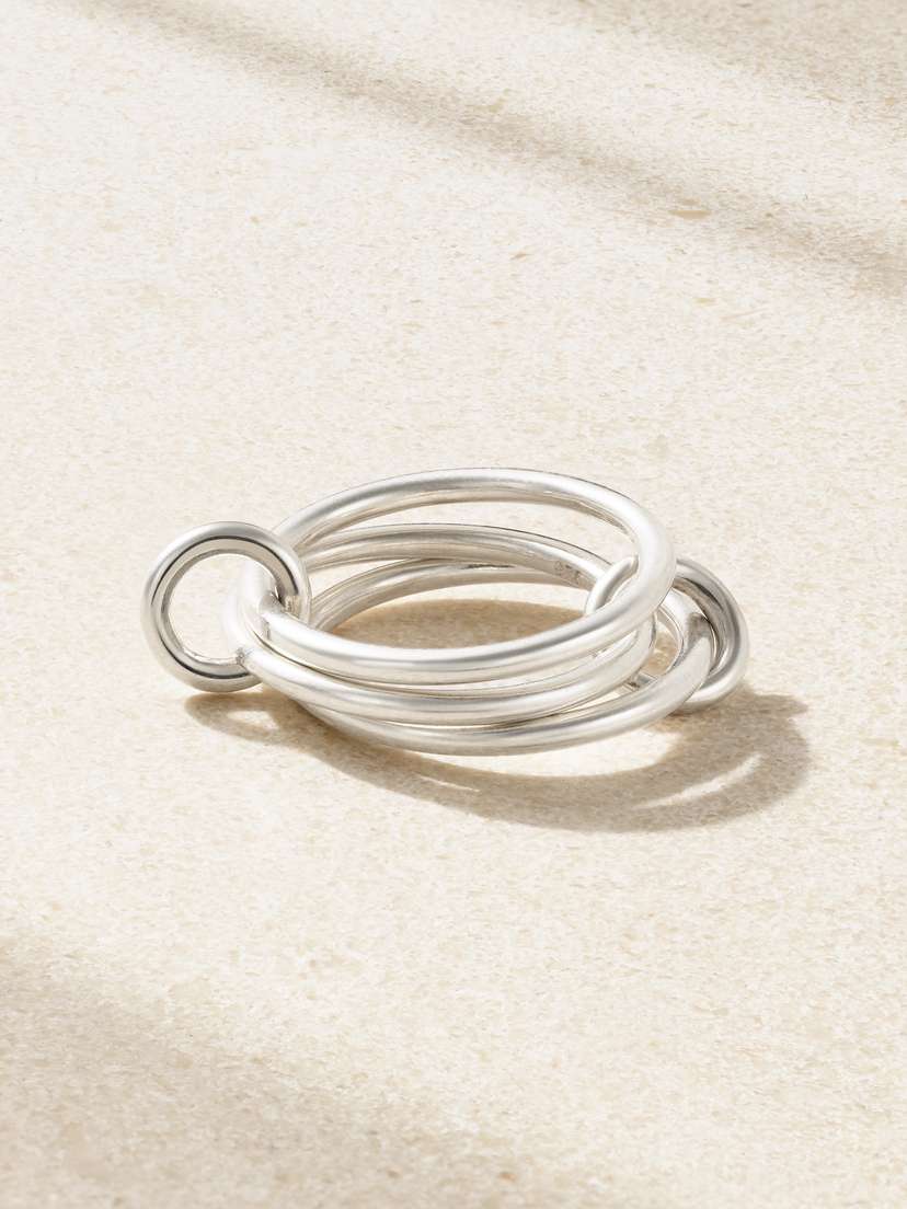 Spinelli Kilcollin Solarium Set Of Three Sterling Silver Rings