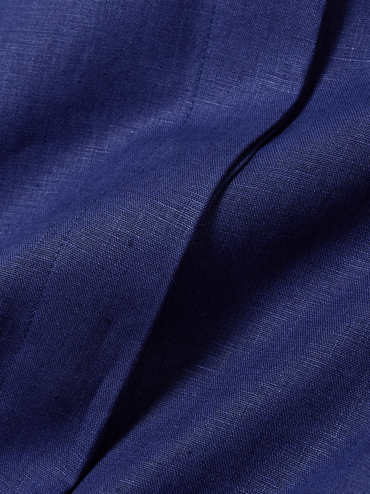 Shop Another Tomorrow Linen Shirt In Blue