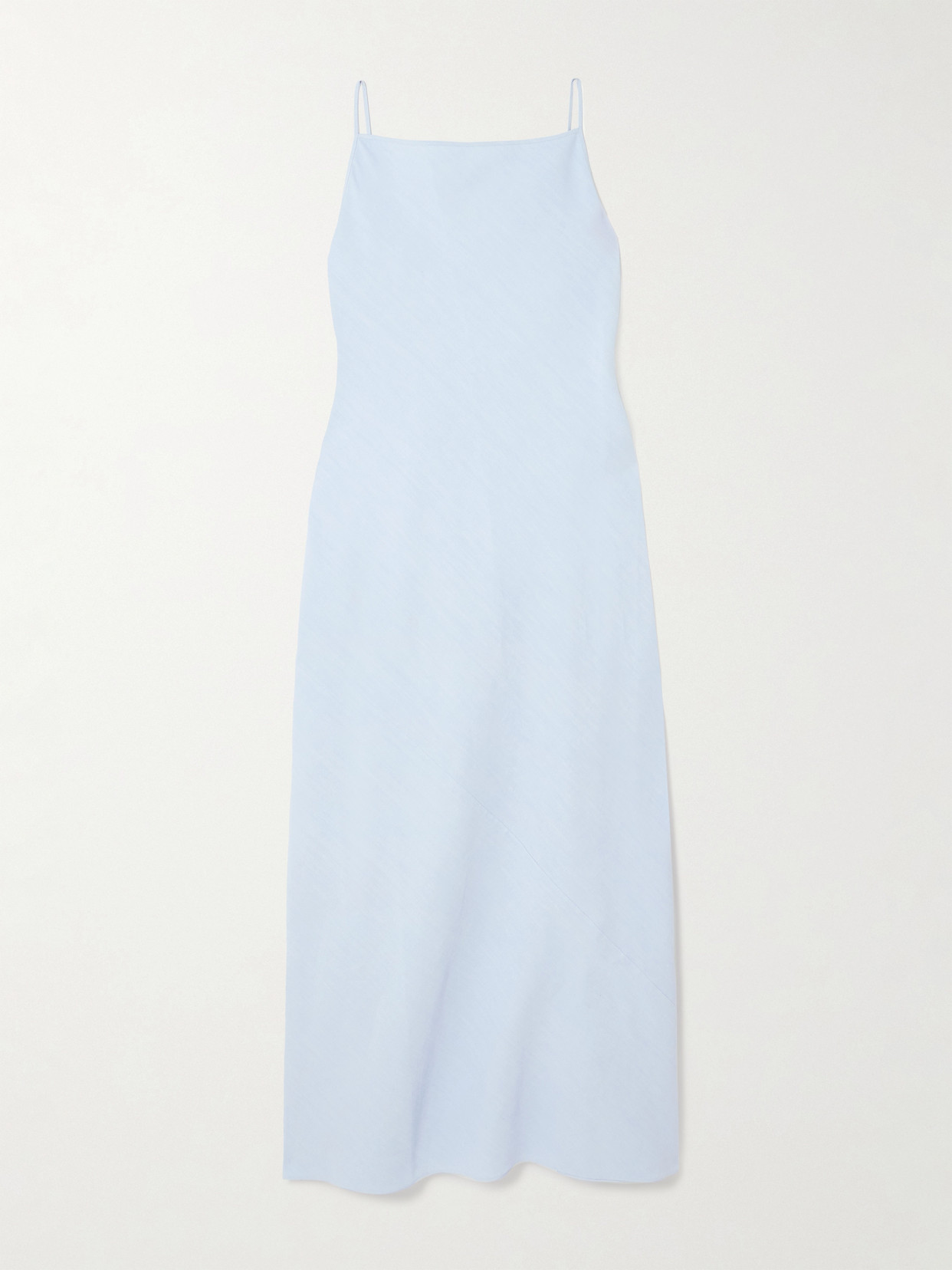 Another Tomorrow Hemp-blend Maxi Dress In Blue