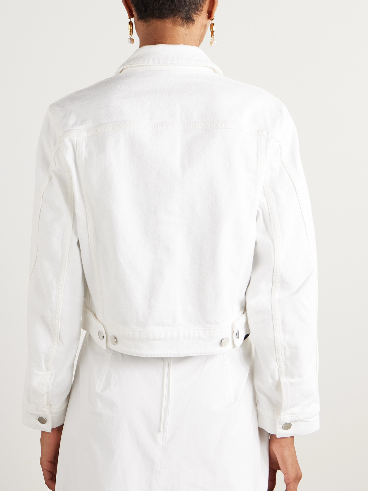 Another Tomorrow Denim Jacket In White