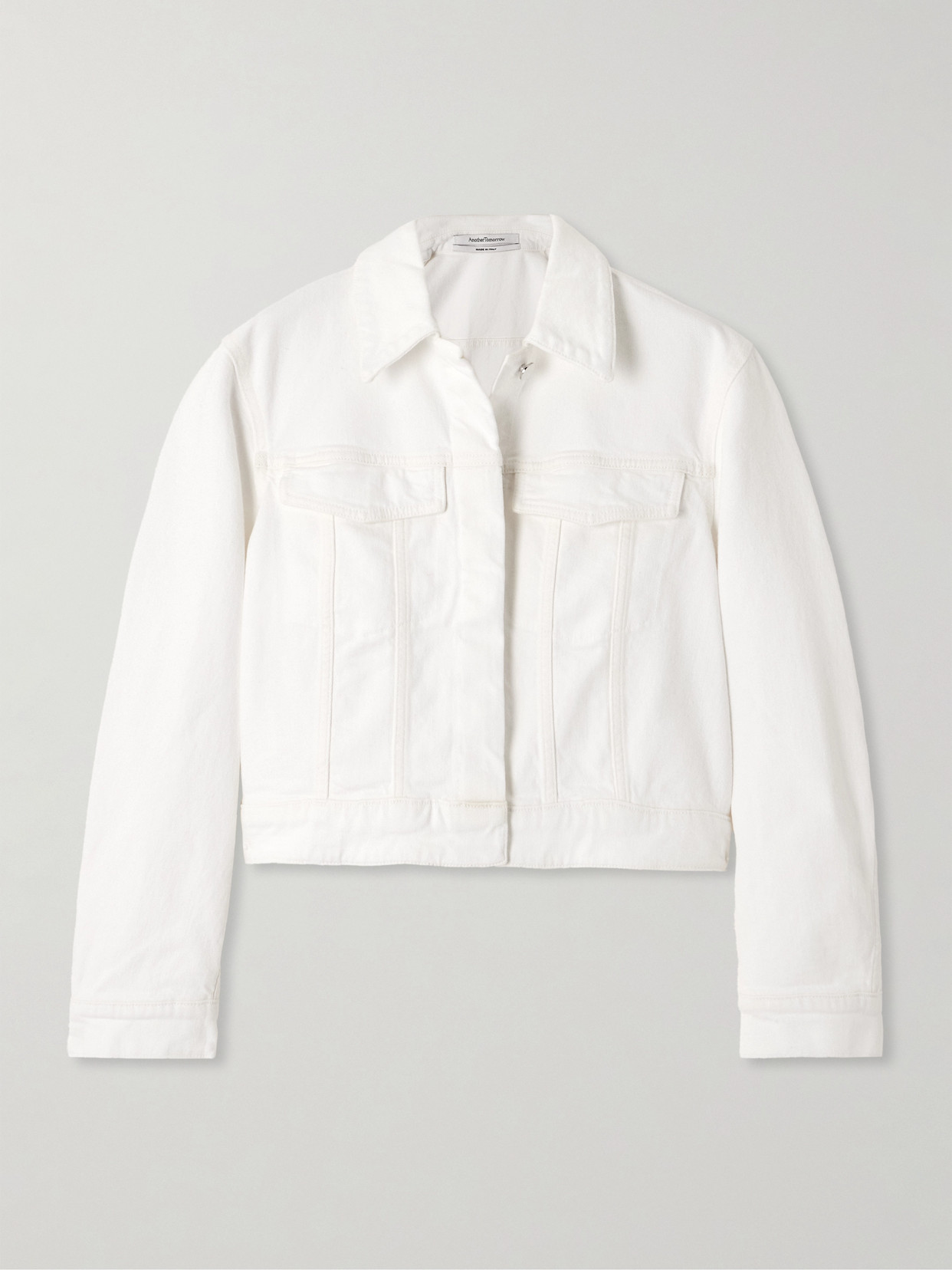 Another Tomorrow Denim Jacket In White