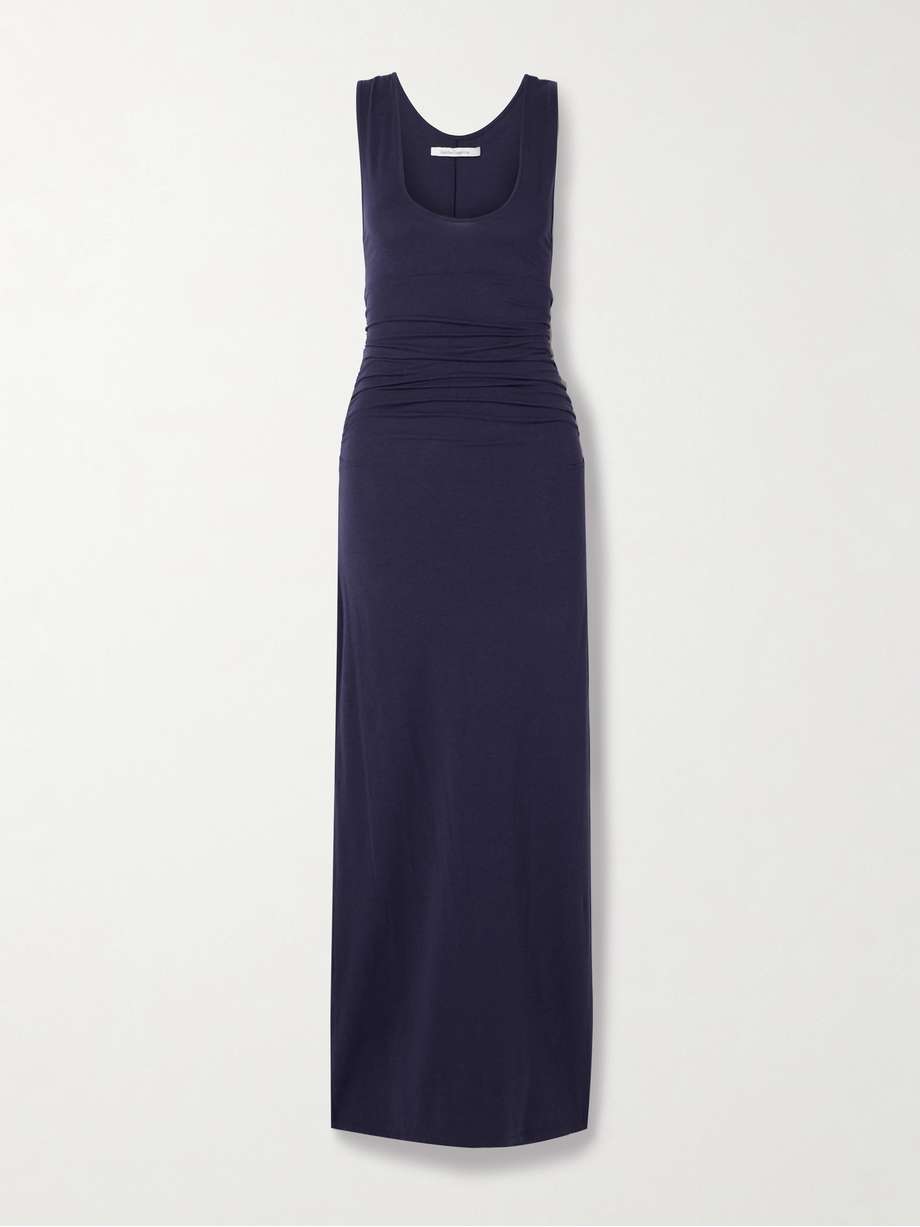 ruched stretch-jersey maxi dress