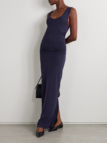 Another Tomorrow Ruched stretch-jersey maxi dress