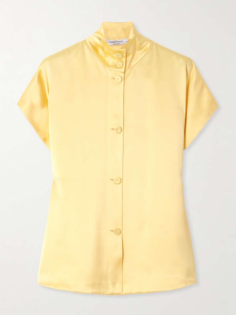 Another Tomorrow Satin Shirt