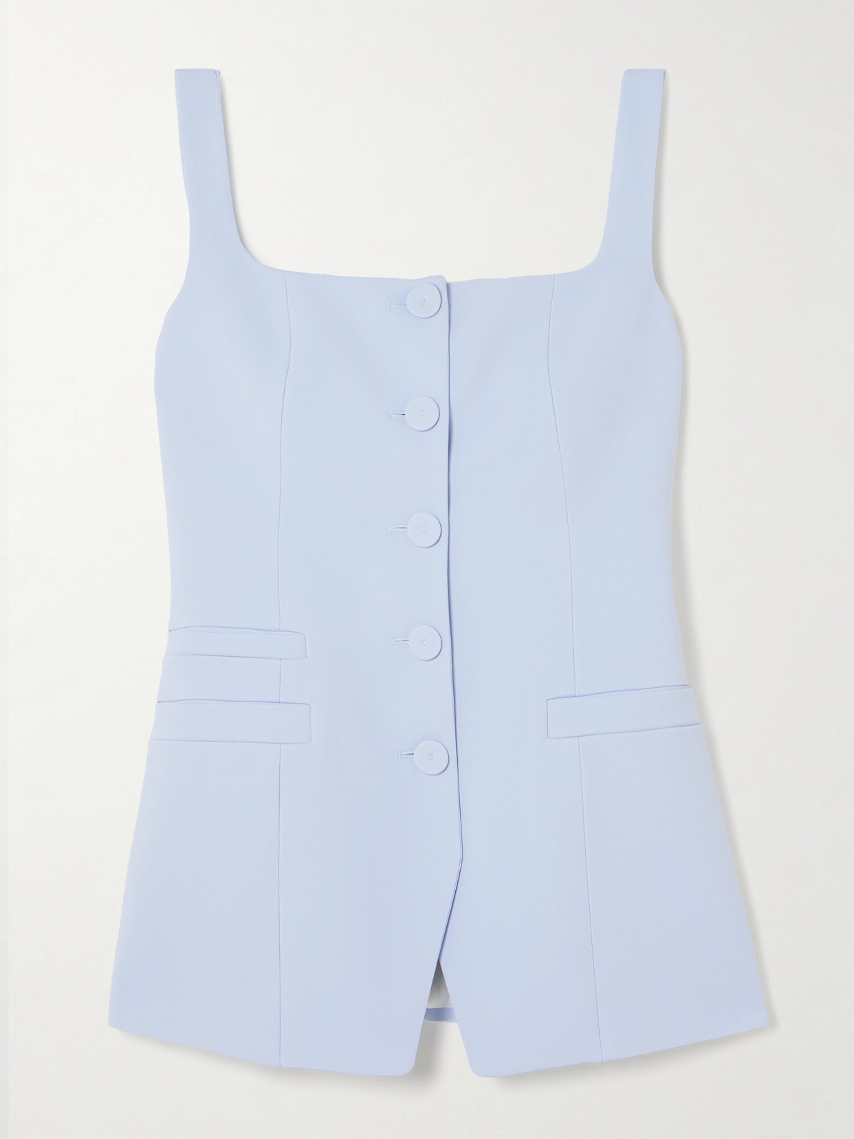 Another Tomorrow Crepe Top In Blue