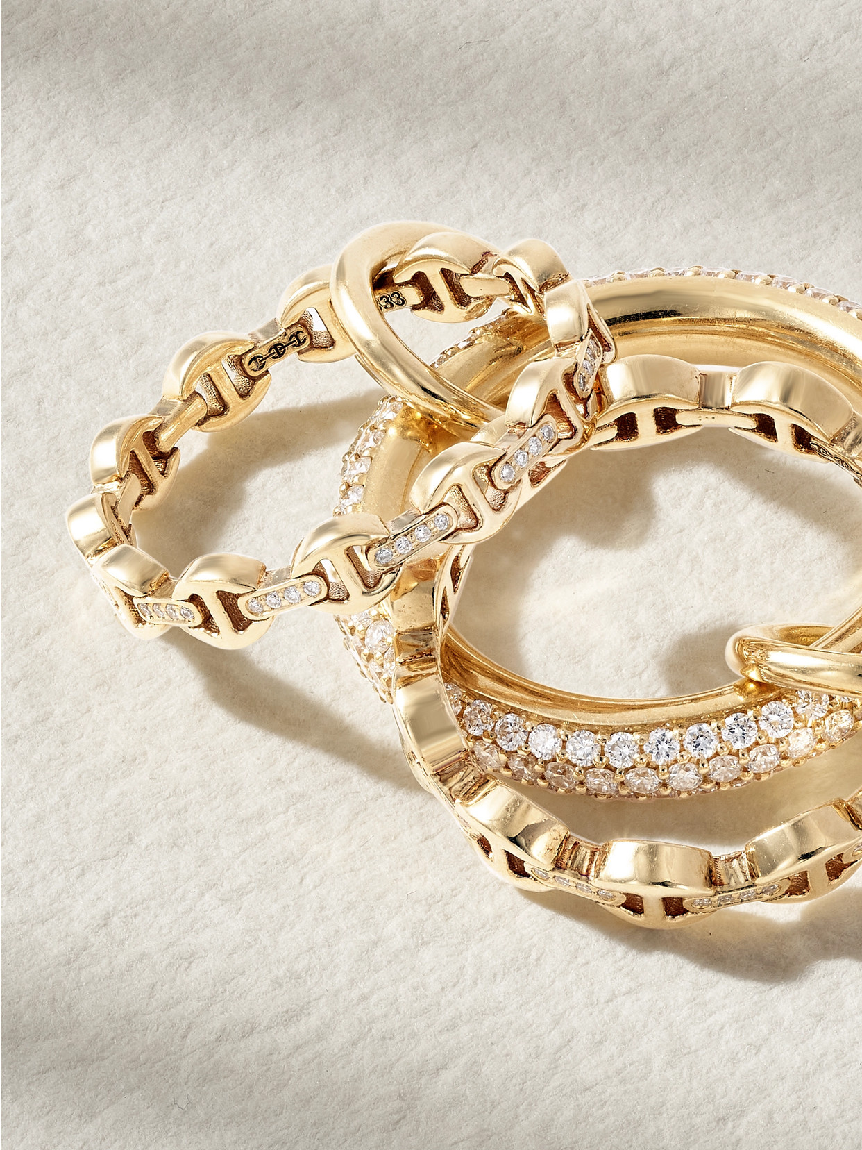 Spinelli Kilcollin + Hoorsenbuhs Microdame 18-karat Gold Diamond Ring In Gold