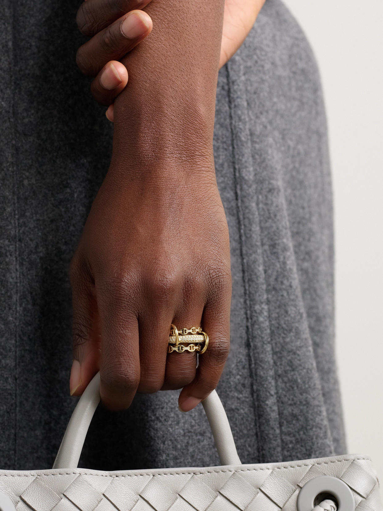 Spinelli Kilcollin + Hoorsenbuhs Microdame 18-karat Gold Diamond Ring In Gold