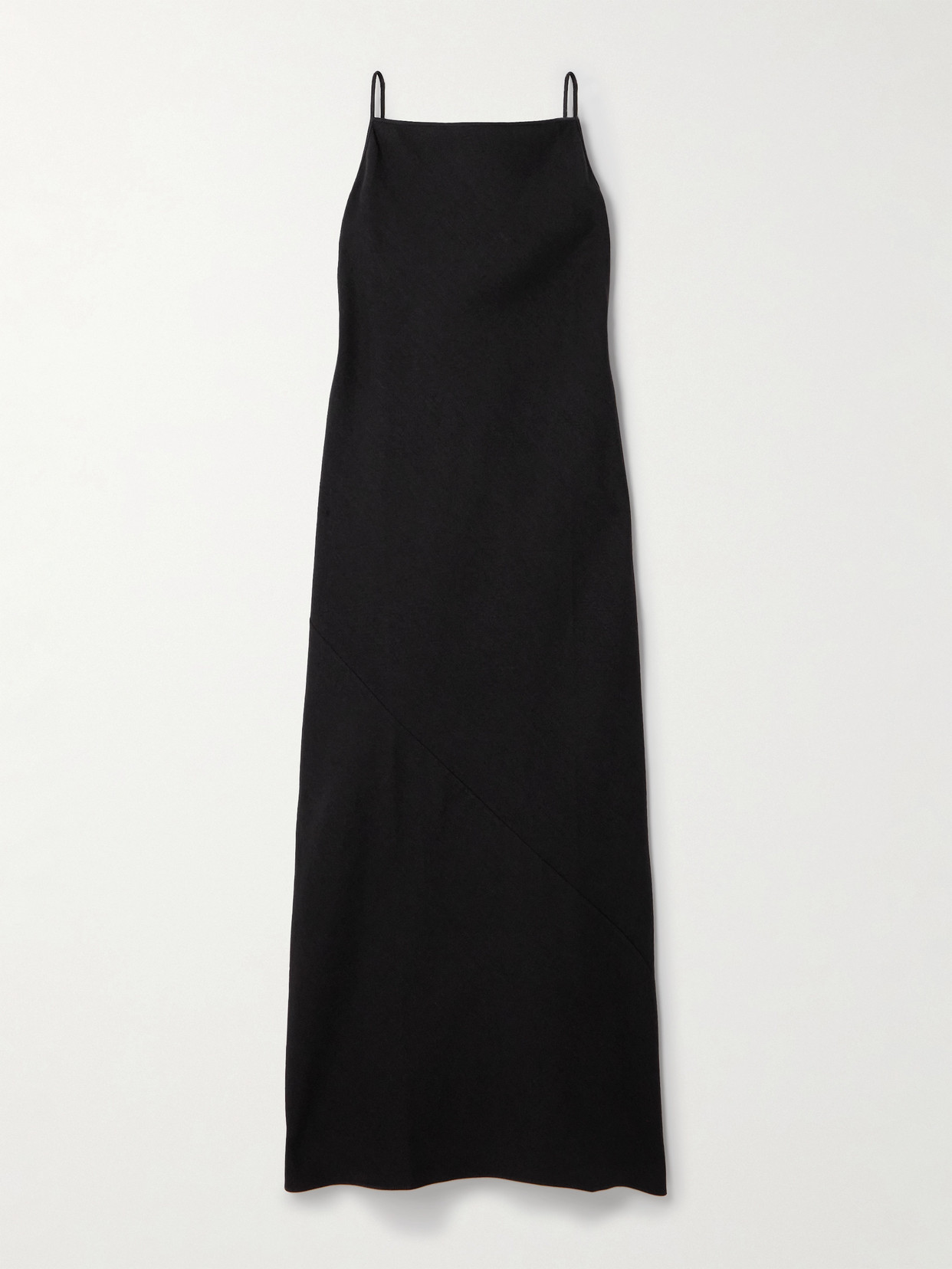 Another Tomorrow - Hemp-blend Midi Dress - Black