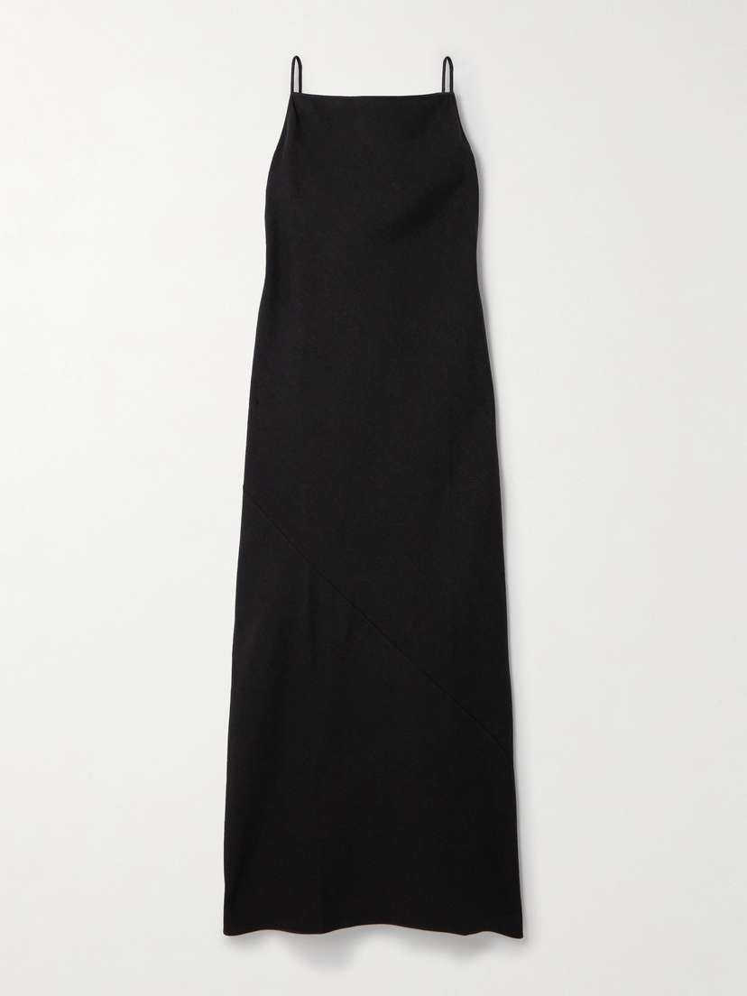 Another Tomorrow Hemp-blend Midi Dress