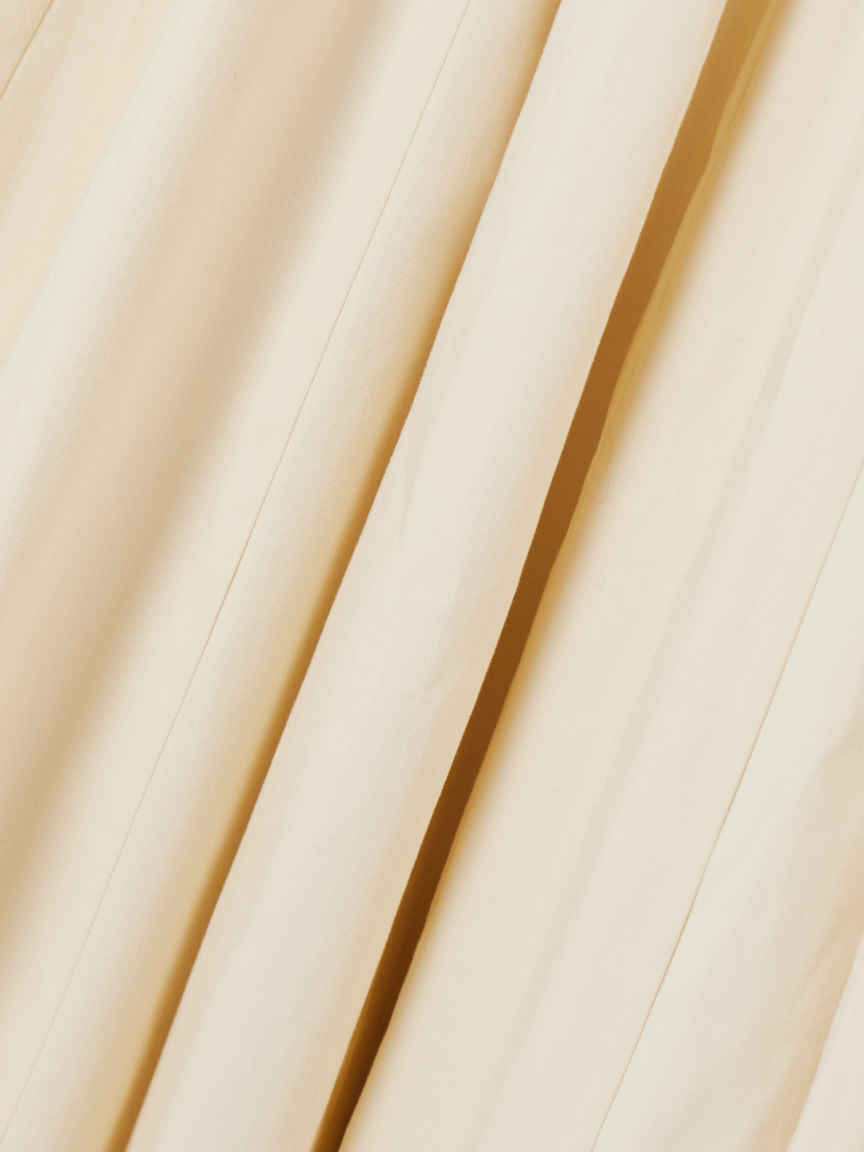 ANOTHER TOMORROW PLEATED ORGANIC COTTON-BLEND GABARDINE MAXI DRESS