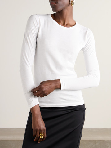 Another Tomorrow Organic cotton-jersey T-shirt