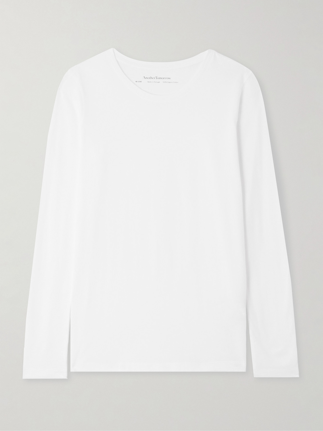 Another Tomorrow Cotton-jersey T-shirt In White