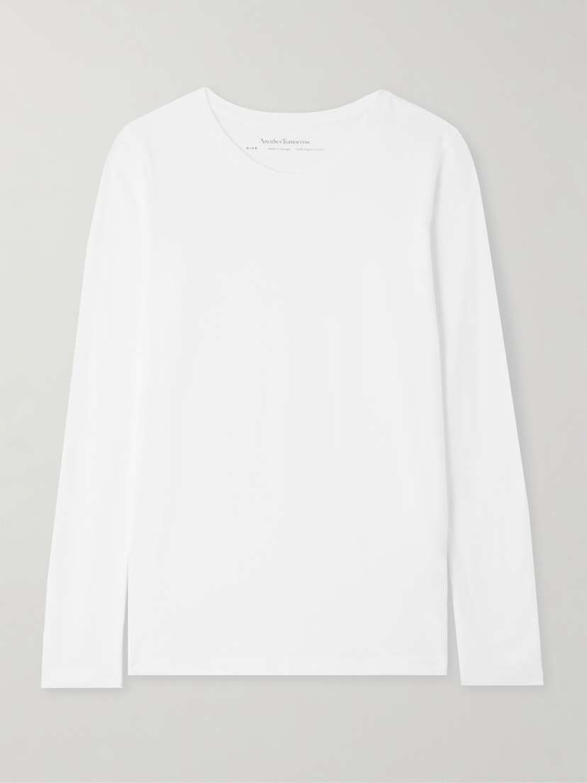 Another Tomorrow Organic Cotton-jersey T-shirt