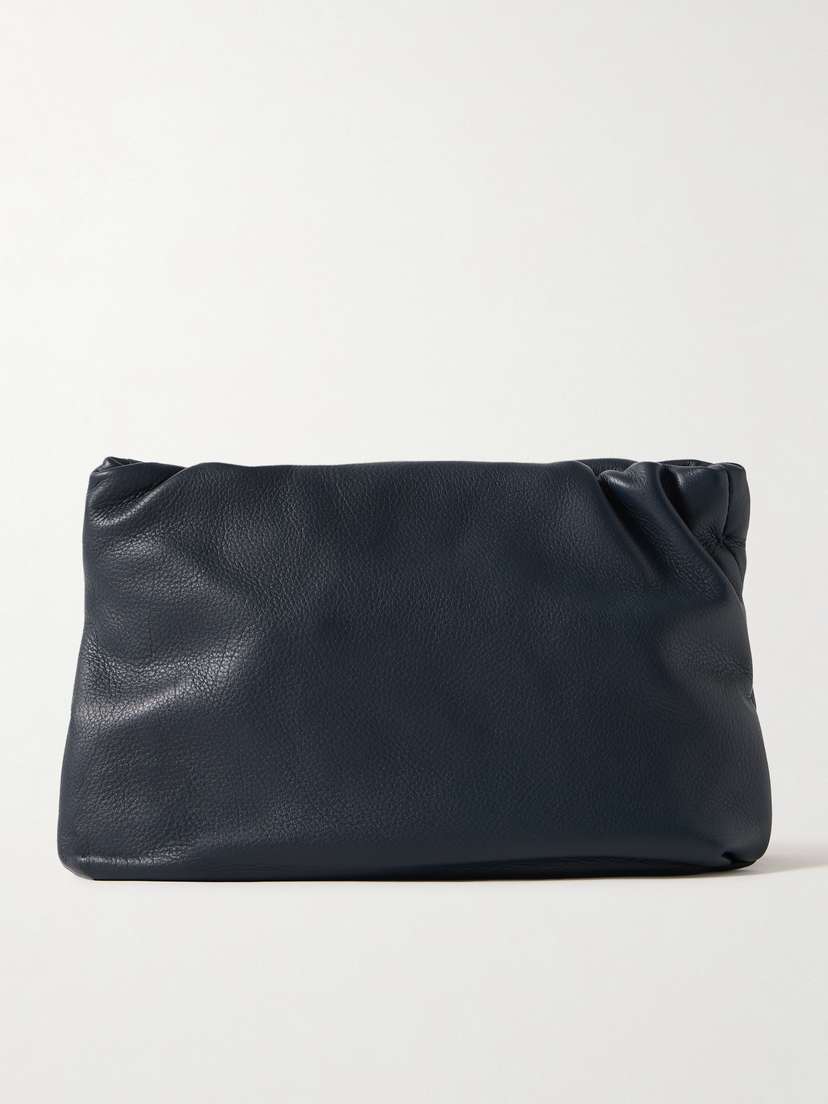 The Row Bourse Textured-leather Clutch