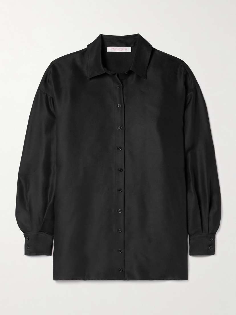 Carolina Herrera Oversized Silk-gazar Shirt