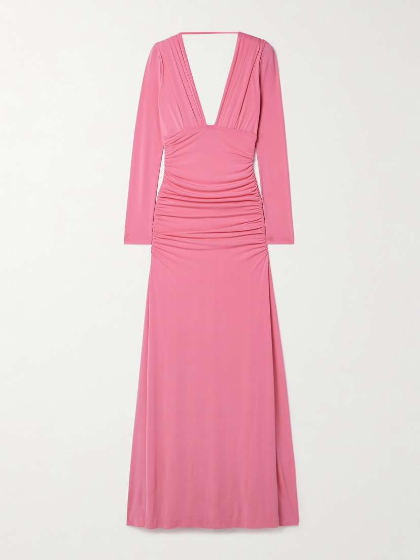 Carolina Herrera Ruched Stretch-jersey Gown