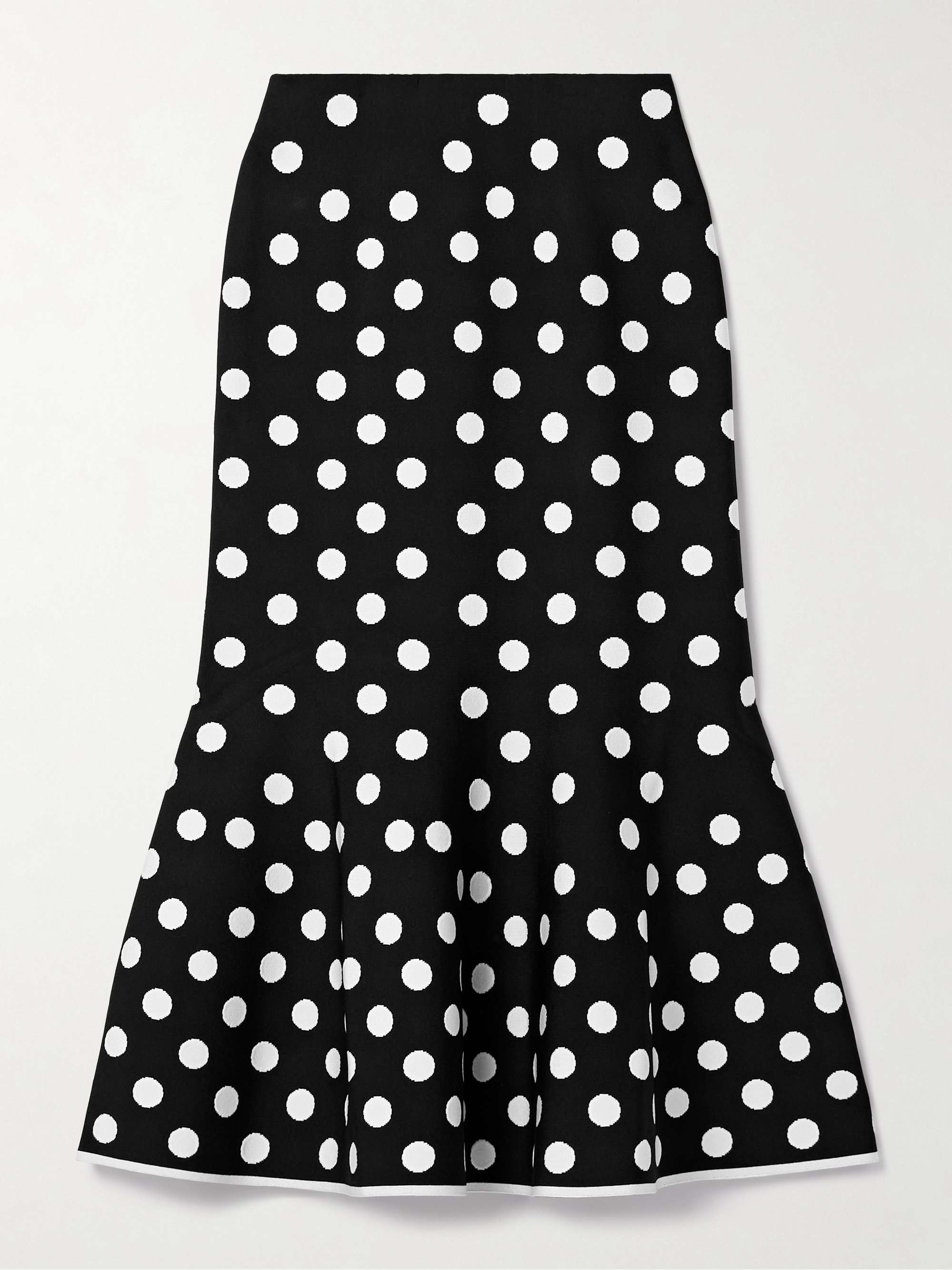 CAROLINA HERRERA ジャカードニット スカート ポルカドット柄 CAROLINA HERRERA ジャカードニット スカート ポルカドット柄