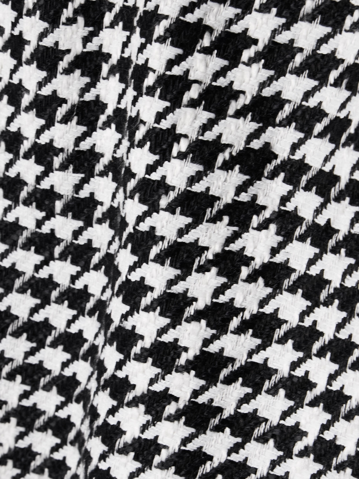 Carolina Herrera Houndstooth Tweed Mini Skirt In White